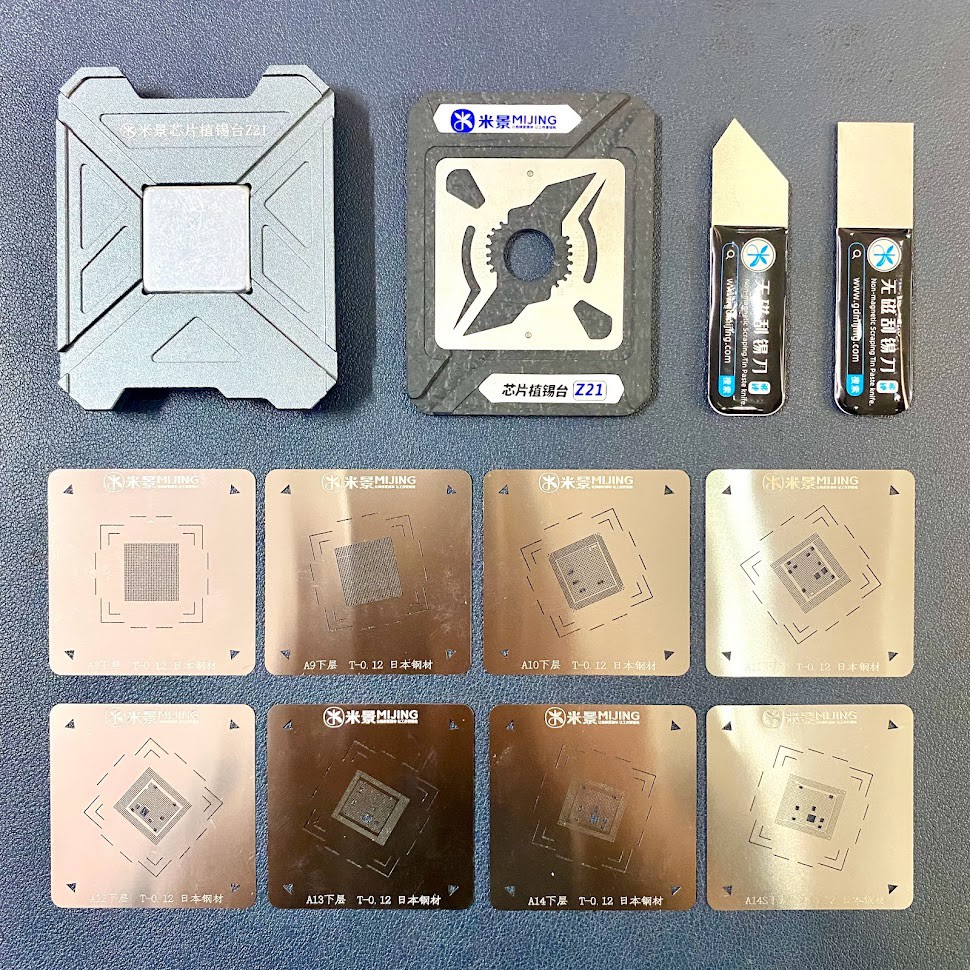 Bộ đế đổ chân CPU&RAM Mijing Z21 từ A8 đến A15 (8 in 1 đóng cặp chồng)