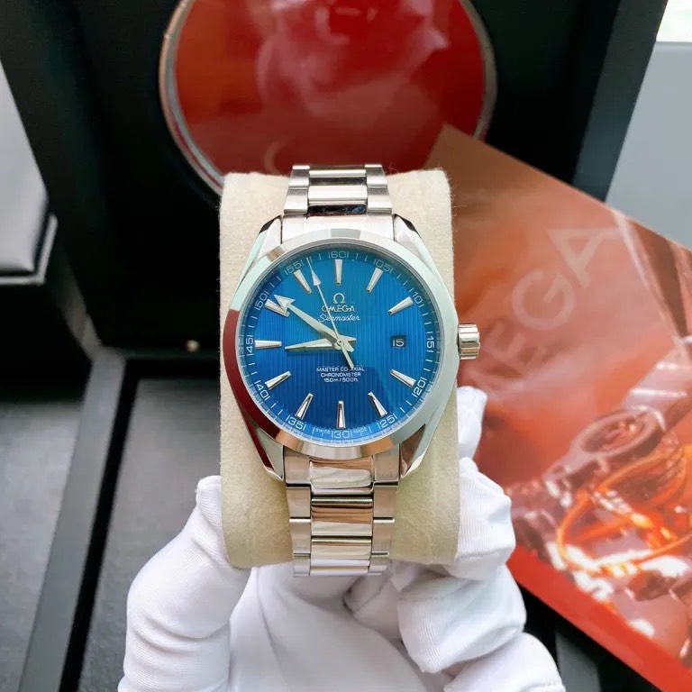 Đồng hồ Nam Omga máy cơ automatic 3kim 1lich  dây kim loại 41mm nhiều màu