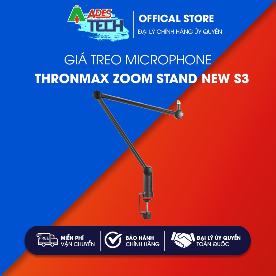 Giá Treo Microphone Thronmax Zoom Stand New S3 | Giá Treo Micro Khả Năng Xoay 360 Độ | Bảo Hành Chính Hãng 12 Tháng