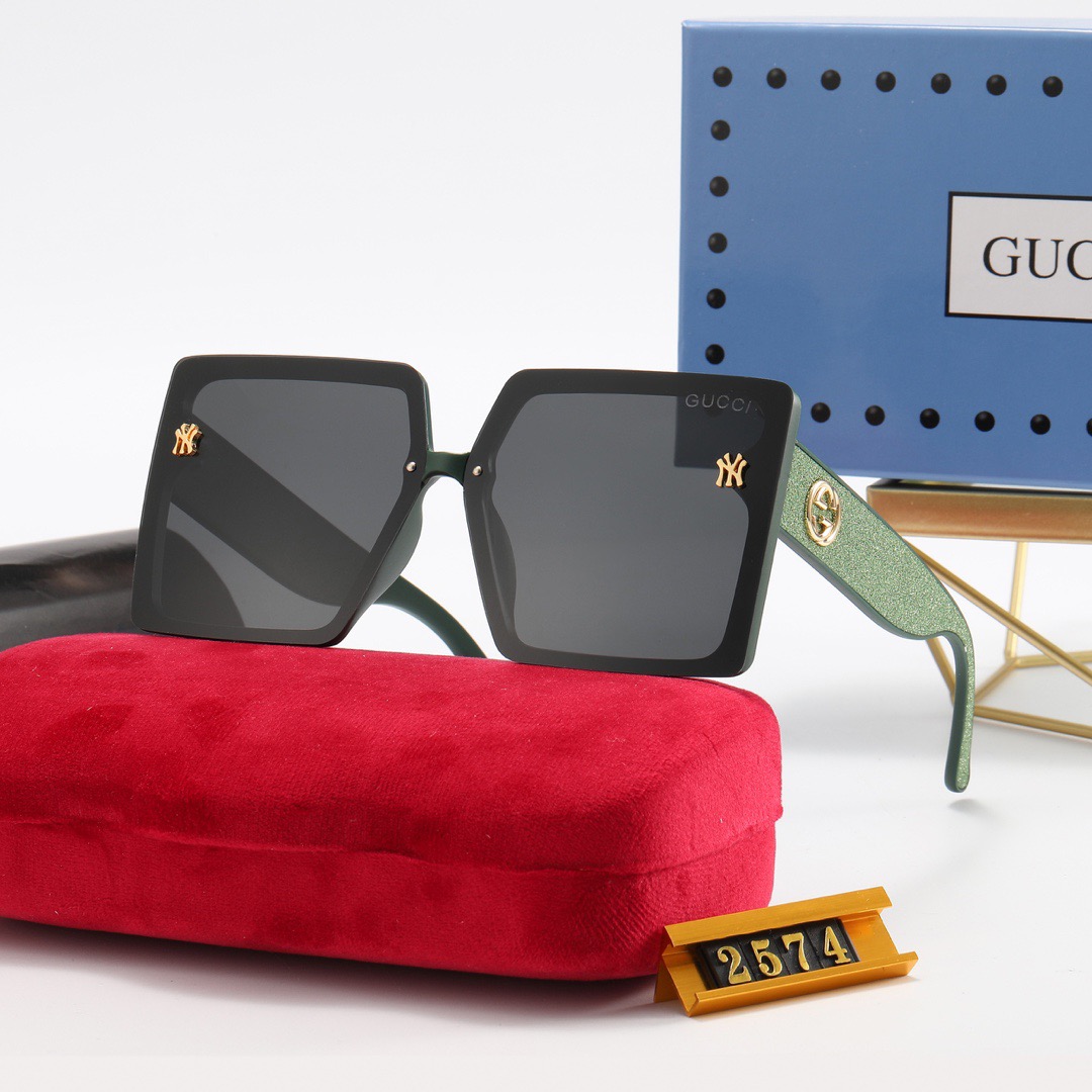 Gucci_ Kính râm 2021 Thời trang Hàn Quốc mới Kính râm phân cực nam và nữ Cặp đôi hợp thời trang Du lịch ngoài trời Kính râm lái xe thời trang Ngôi sao đường phố Chụp ảnh Wild Anti-UV Kính râm