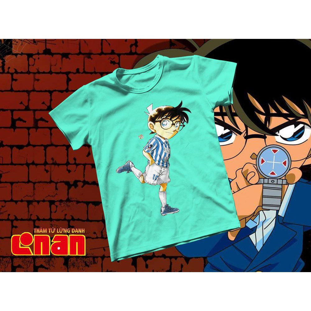 Áo thun Cotton Unisex - Anime - Conan - Siêu sao bóng đá conan