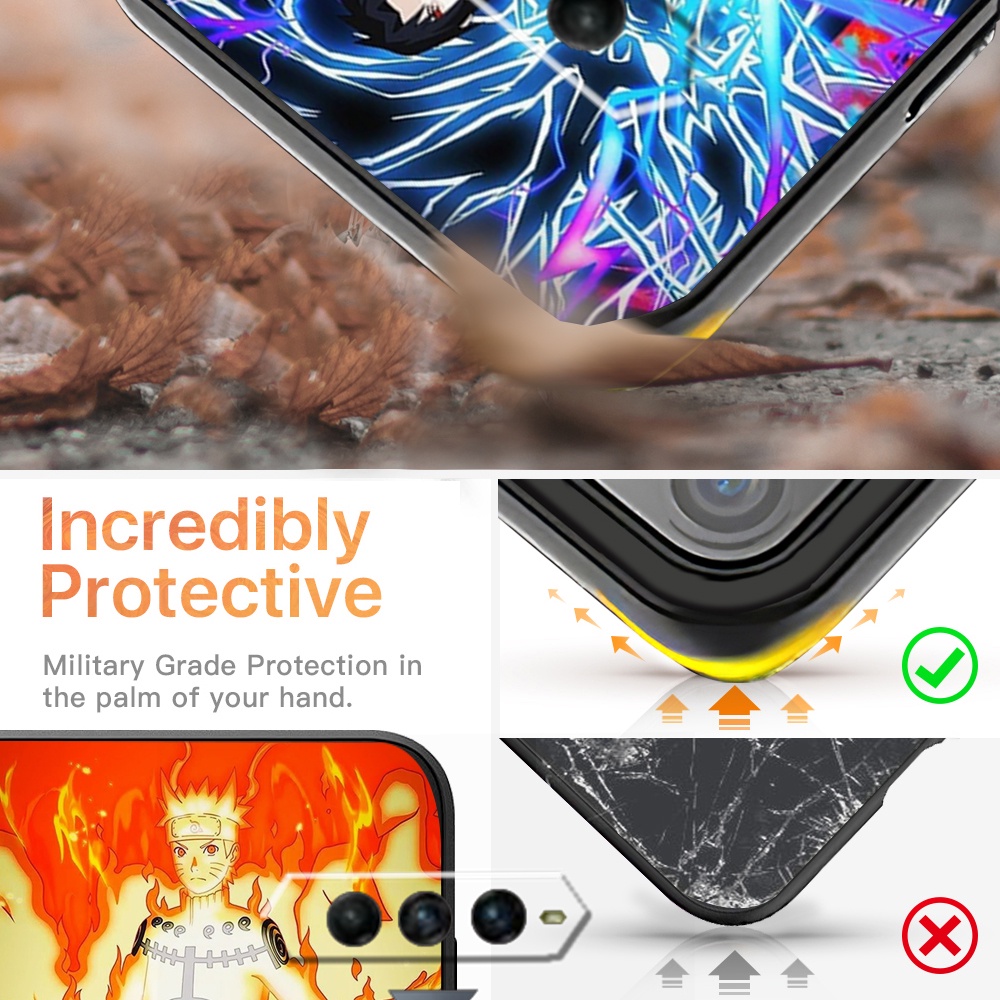 Cặp đôi Naruto Anime Hoạt hình vỏ điện thoại Xiaomi Black Shark 4 4S Vỏ TPU mềm silicon màu đen mờ 57