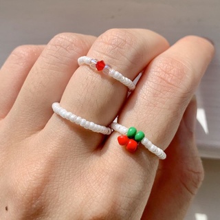 Nhẫn hạt cườm cherry herii rings