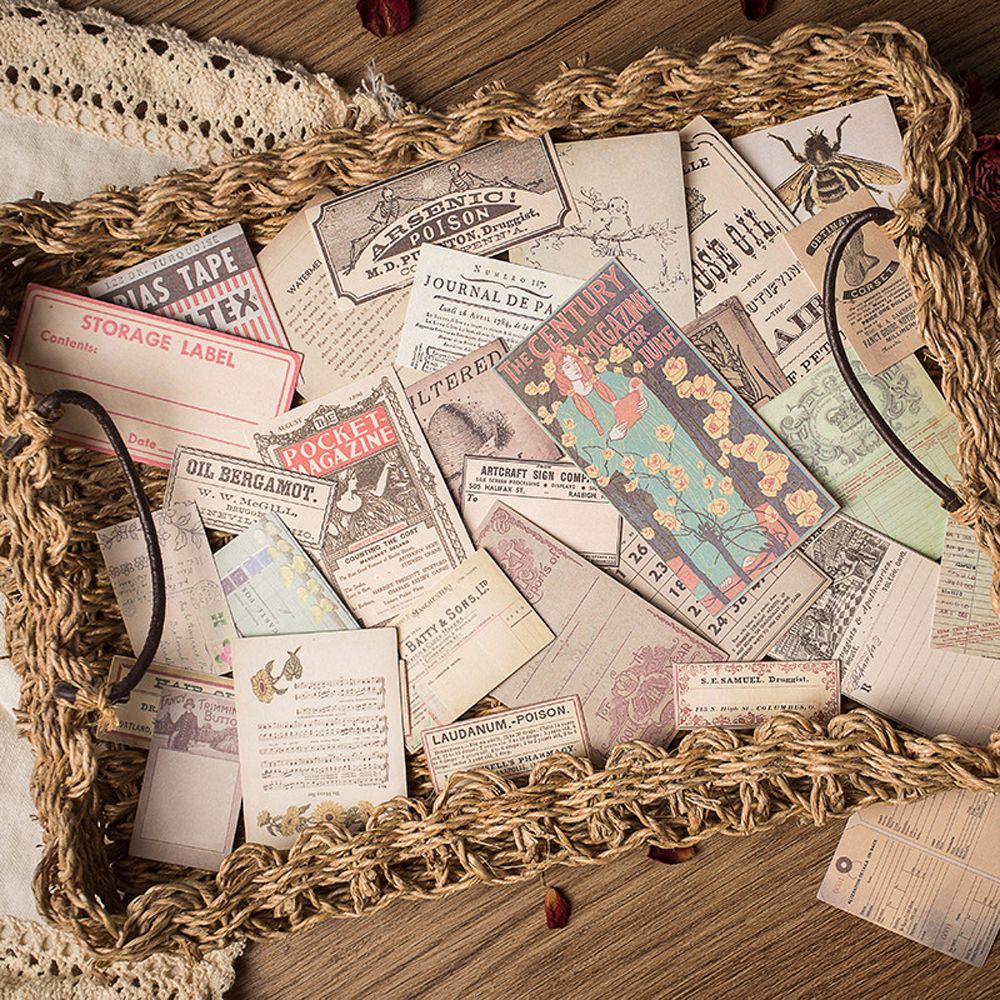 Miếng dán trang trí sổ tay kiểu cổ điển DIY