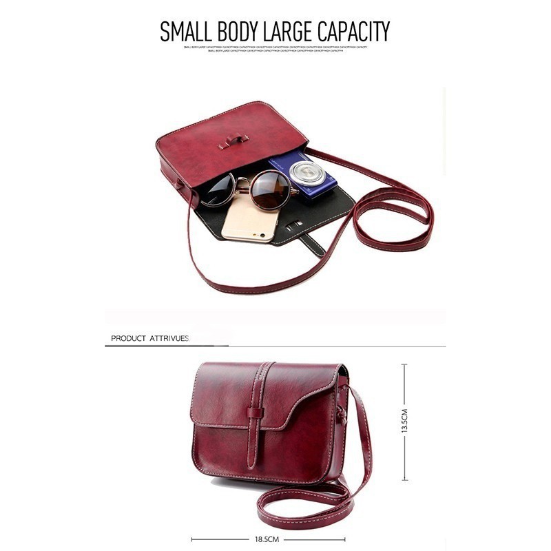 Túi da đeo chéo phong cách vintage | BigBuy360 - bigbuy360.vn