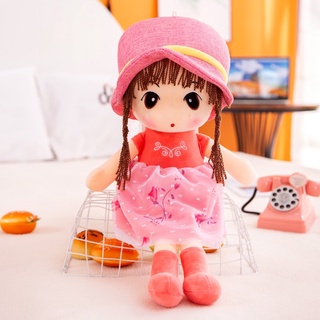 Búp bê váy hoa mũ thô cao 45cm mầu hồng đậm