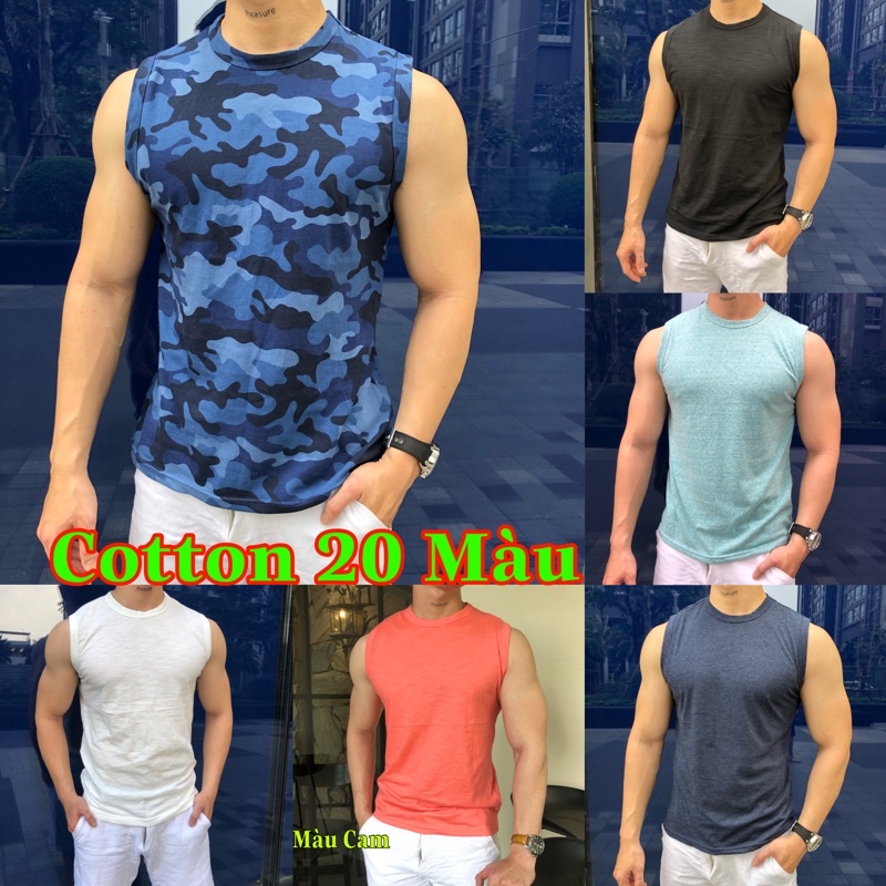 TankTop Áo Ba Lỗ Sát Nách Nam Nữ Vải Cotton 100% Cực Đẹp và Thấm hút, Dùng Mặc Gym Hay Mặc Thường Ngày