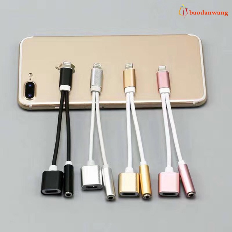 Dây cáp sạc và tai nghe 2 trong 1 cổng 3.5mm cho táo IP7/ip7 Plus