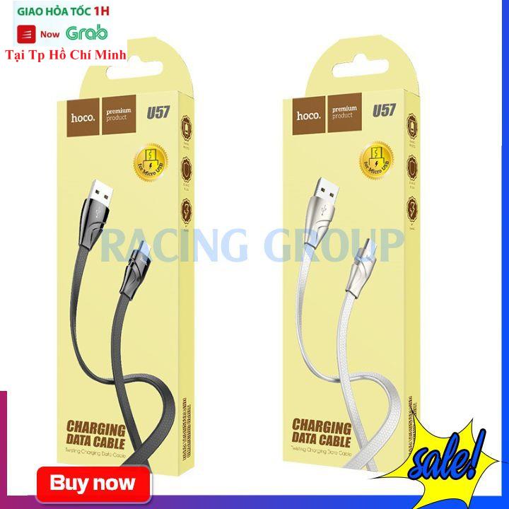 [Dài 1.2m] Cáp Sạc Nhanh Hoco U57 Nhựa TPE Rất Bền - MicroUSB/TypeC - Bảo Hành 12 Tháng