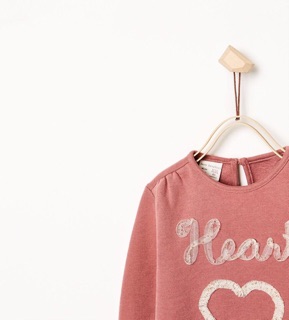 Áo nỉ da cá Zara Heart
