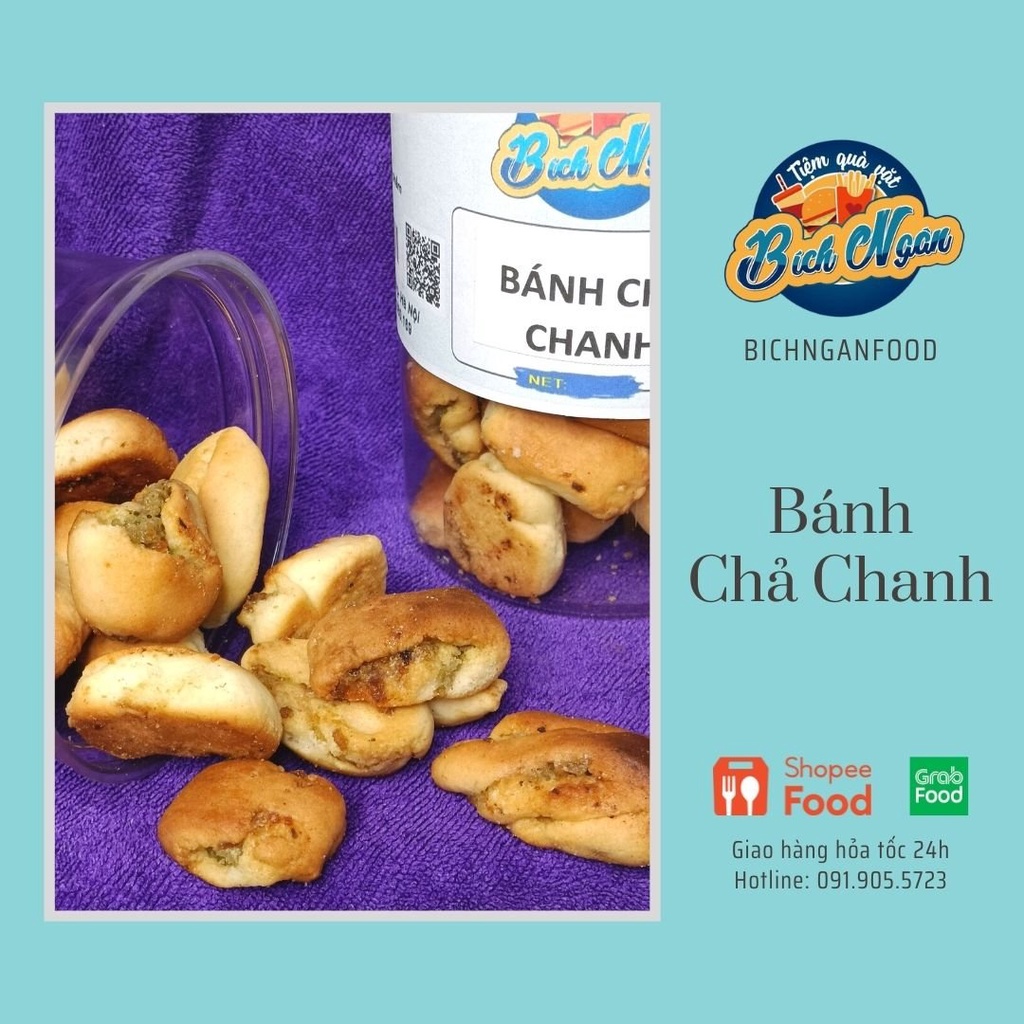 Bánh chả chanh vị thập cẩm lon 300g - Đồ ăn vặt BICHNGANFOOD