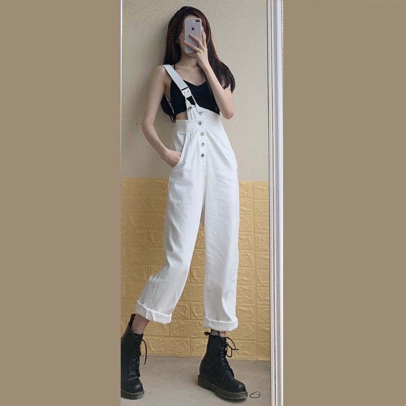 (order) yếm quần thiết kế jean suông phong cách | BigBuy360 - bigbuy360.vn