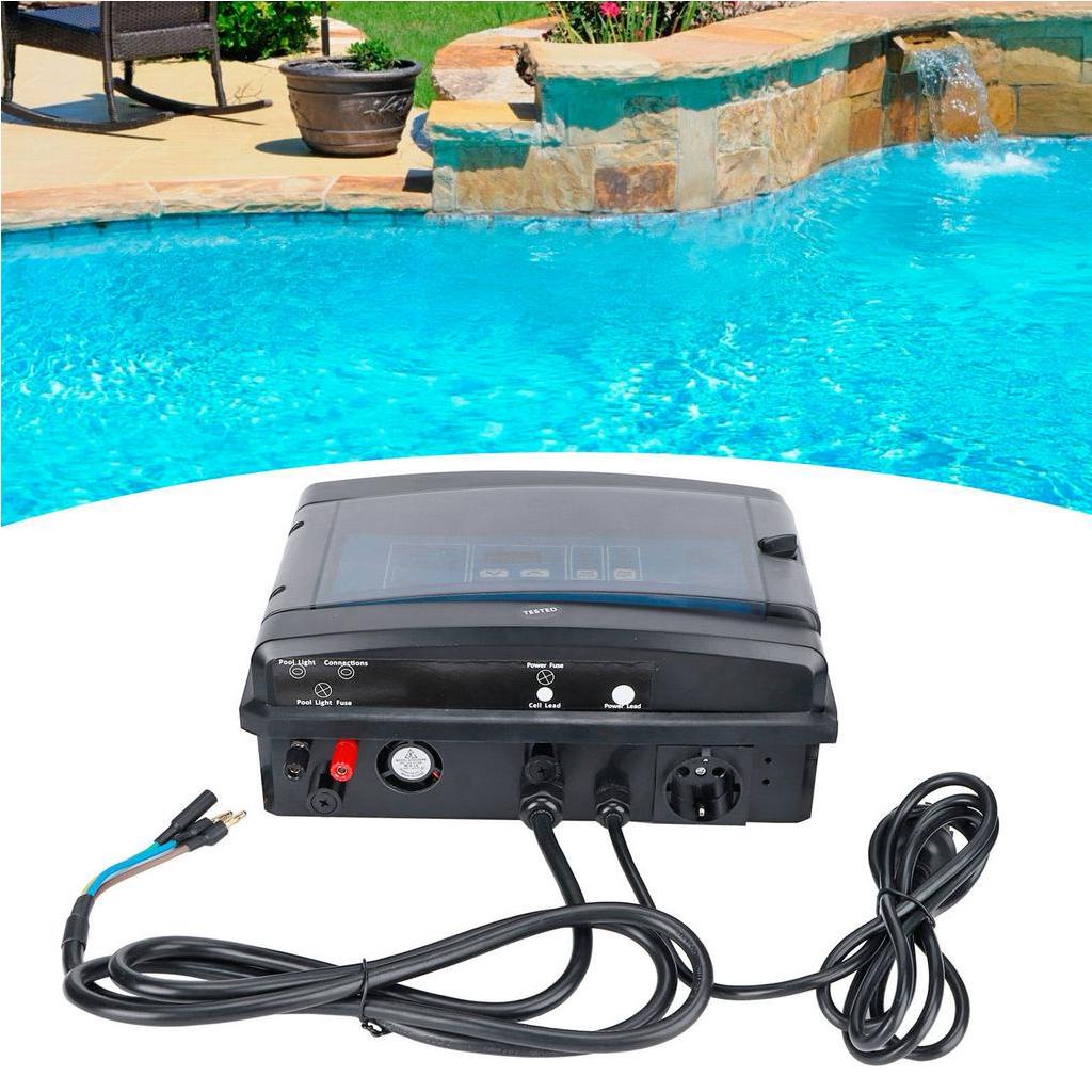 Thiết bị khử trùng bể bơi  Máy khử trùng muối bể bơi Máy tạo muối clo điện phân  20g/h Máy tạo điện tử 100W cho hồ bơi SPA 230-240V 【Wisconsin059】