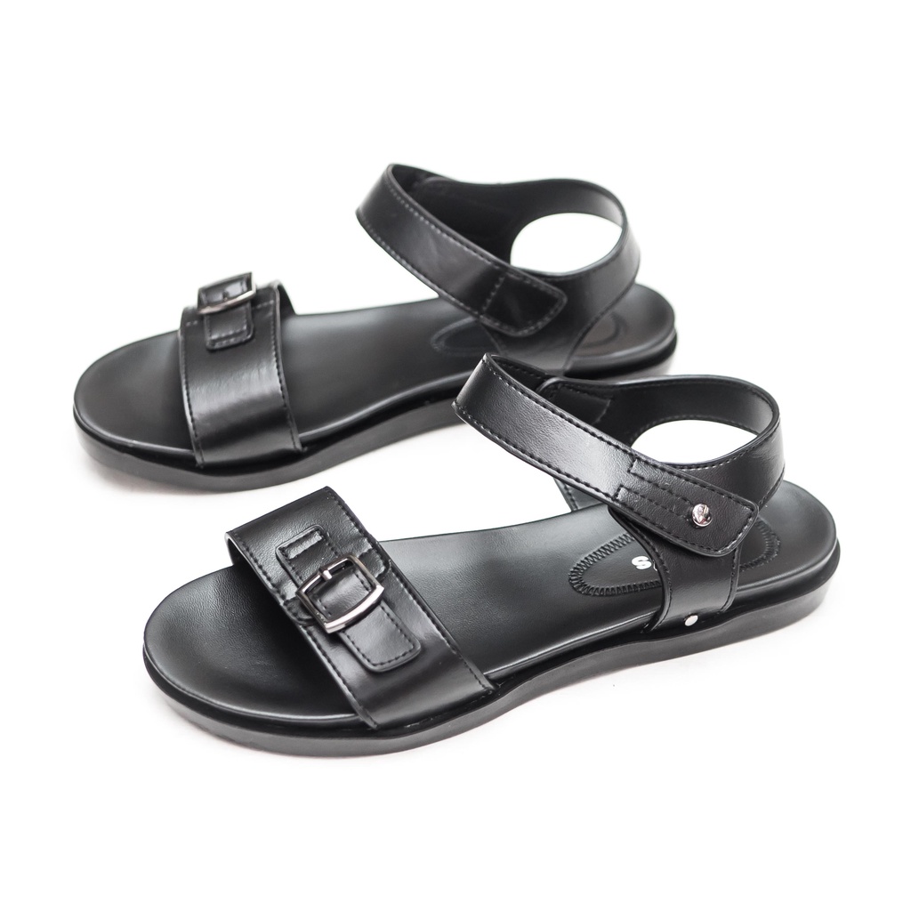 GIÀY SANDAL QUAI HẬU ĐẾ BẰNG QUAI NGANG NỮ BITA'S SYN.261 (ĐEN) - BITAS
