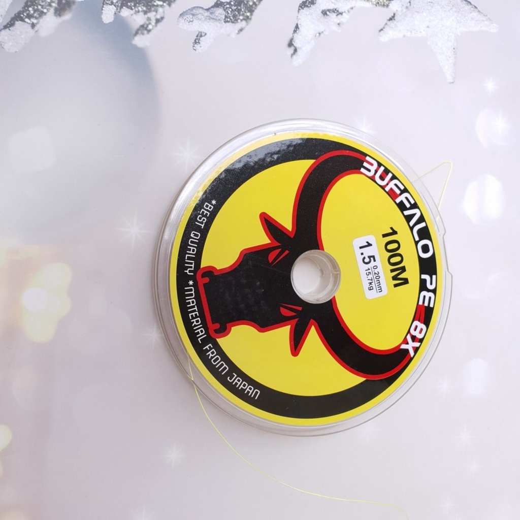 HOT Dây Pe 8x Buffalo chuyên dùng làm trục câu lure lóc chẽm tráp hanh mú nhồng