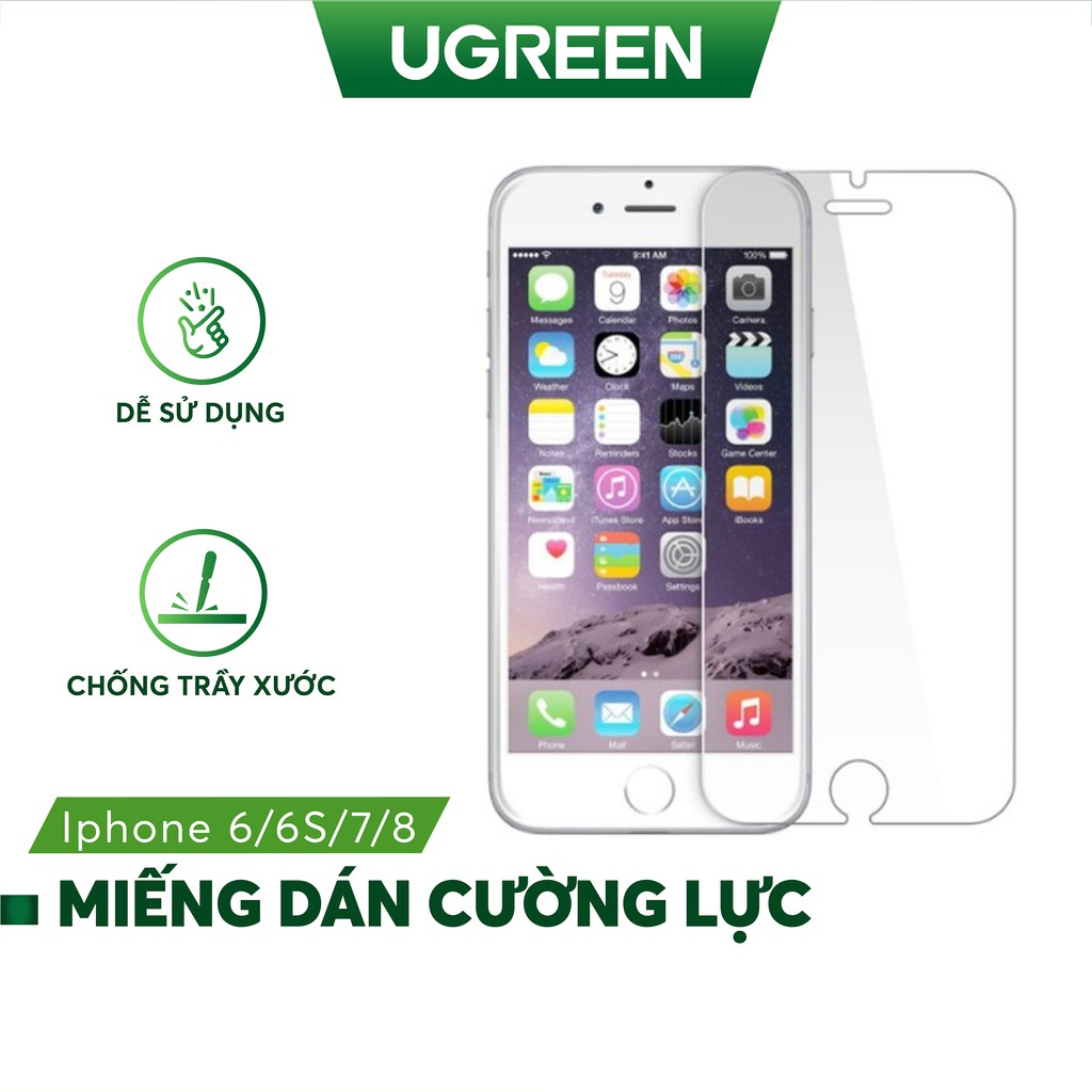 Tấm bảo vệ màn hình bằng kính cường lực độ phân giải cao 2 chiếc/ túi UGREEN LP171