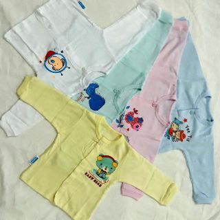 Áo Bosbabi sơ sinh màu cài khuy giữa số 1/2/3