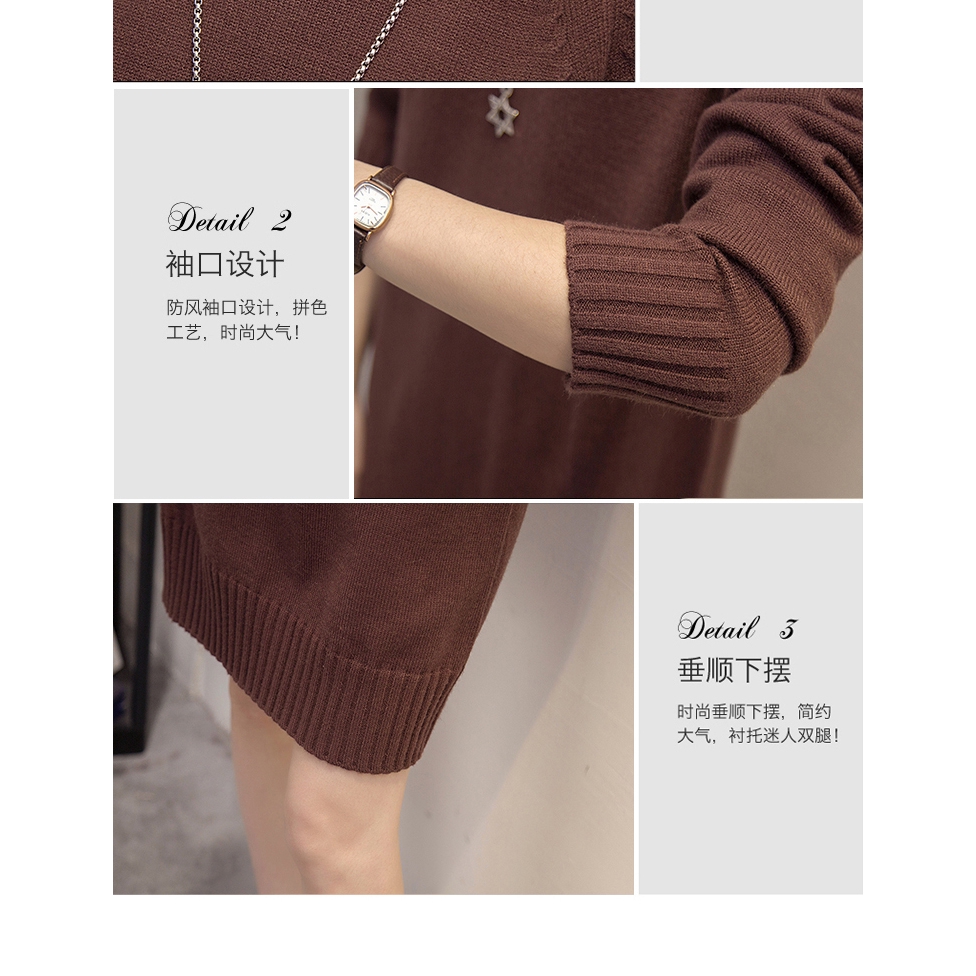 Đầm Len Tay Dài Cổ Lọ Thời Trang Xinh Xắn Cho Nữ | BigBuy360 - bigbuy360.vn