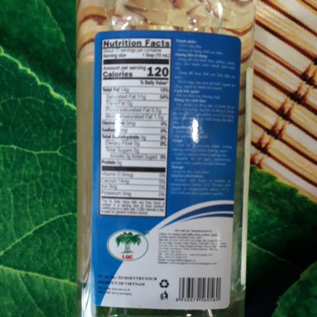 Dầu dừa Vietcoco 250ml ⚡ HÀNG LOẠI 1 ⚡ dầu dừa không chất phụ gia an toàn khi sử dụng