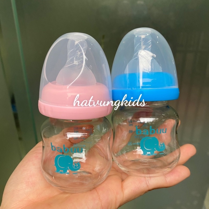 Bình sữa babuu cho bé sơ sinh 60ml núm siêu mềm