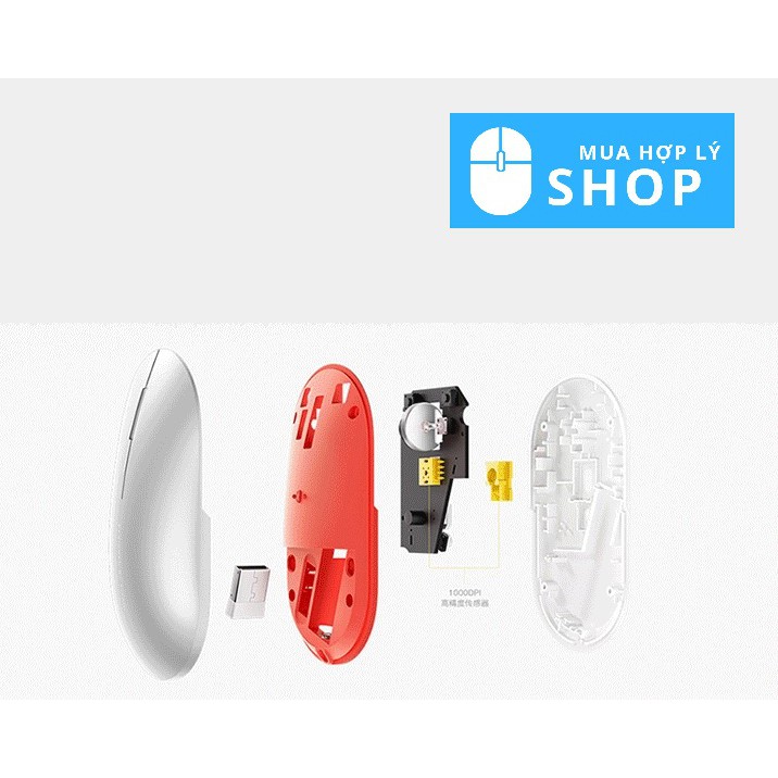 Chuột Không Dây Bluetooth, Wireless Xiaomi 2020 Thời Trang Vỏ Kim Loại - Hàng Nhập Khẩu