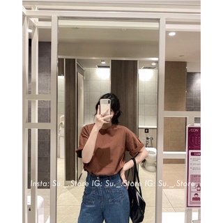Áo Thun trơn 3158 basic chất tuyết nhung dày dặn