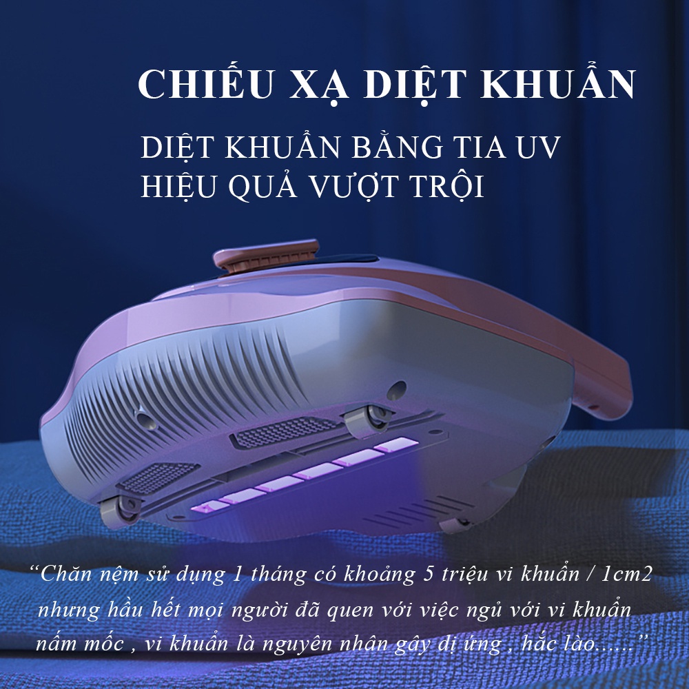 Máy hút bụi khử khuẩn vệ sinh giường nệm tia UV loại bỏ bụi bẩn và vi khuẩn môi trường sống trong sạch bảo hành 2 năm