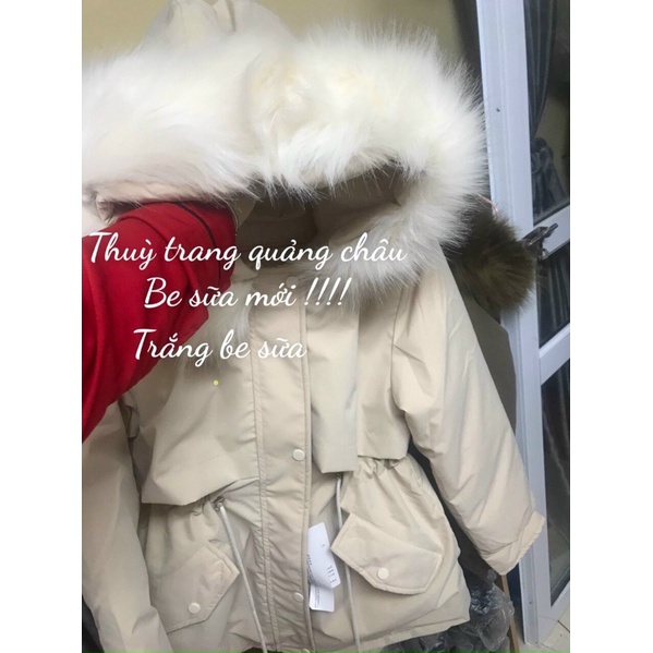 ÁO PHAO - Parka nữ MŨ LÔNG DÁNG HÀN MẪU MỚI NHẤT 2024 ,CHUẨN HÀNG QUẢNG CHÂU.