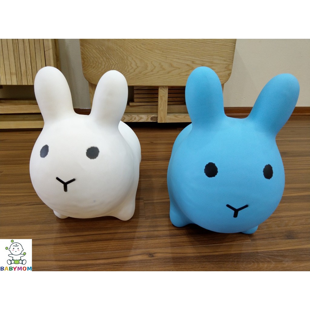 Đồ chơi thú nhún Thỏ Xanh  không mùi cao su bé thỏa sức nhún nhảy bé thích mê, tăng cường vận động