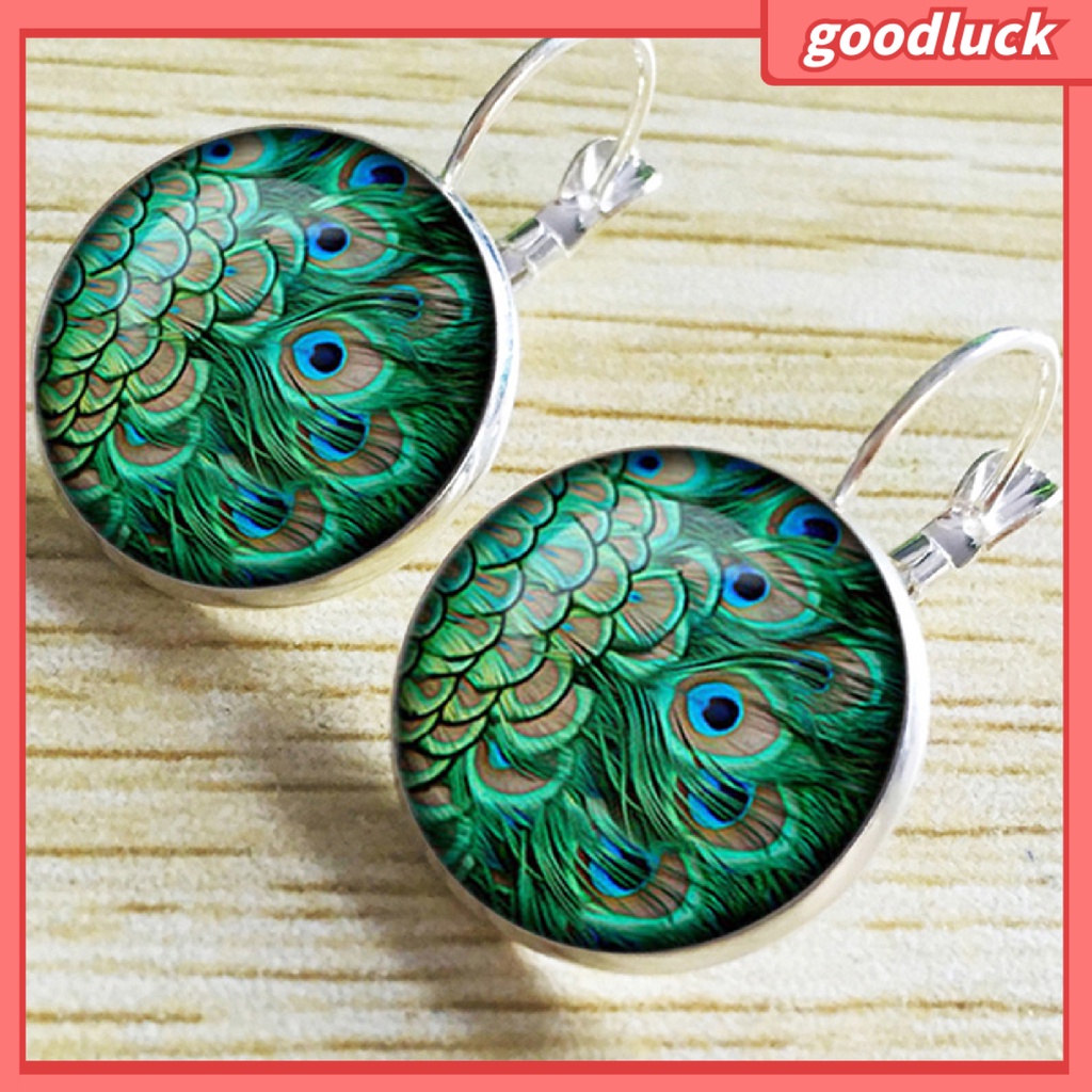 Đôi Bông Tai Hình Đuôi Công Đính Đá Thời Trang Cho Nữ