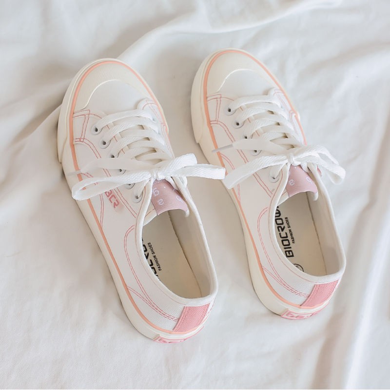 Giày thể thao vải canvas phong cách trẻ trung dễ thương dành cho học sinh