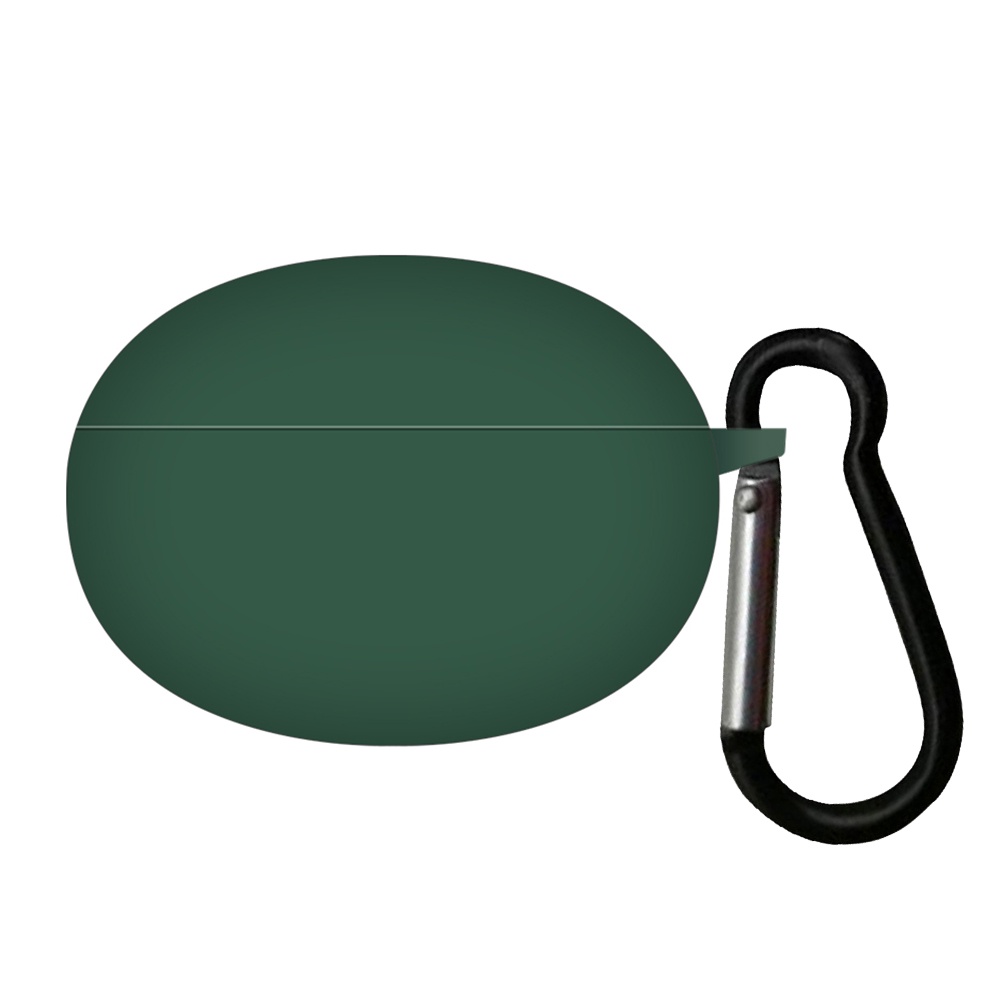 Vỏ Bảo Vệ Hộp Sạc Tai Nghe Bluetooth Không Dây OPPO Enco X2 Bằng Silicon Màu Trơn Chống Sốc Kèm Móc Treo Tiện Dụng