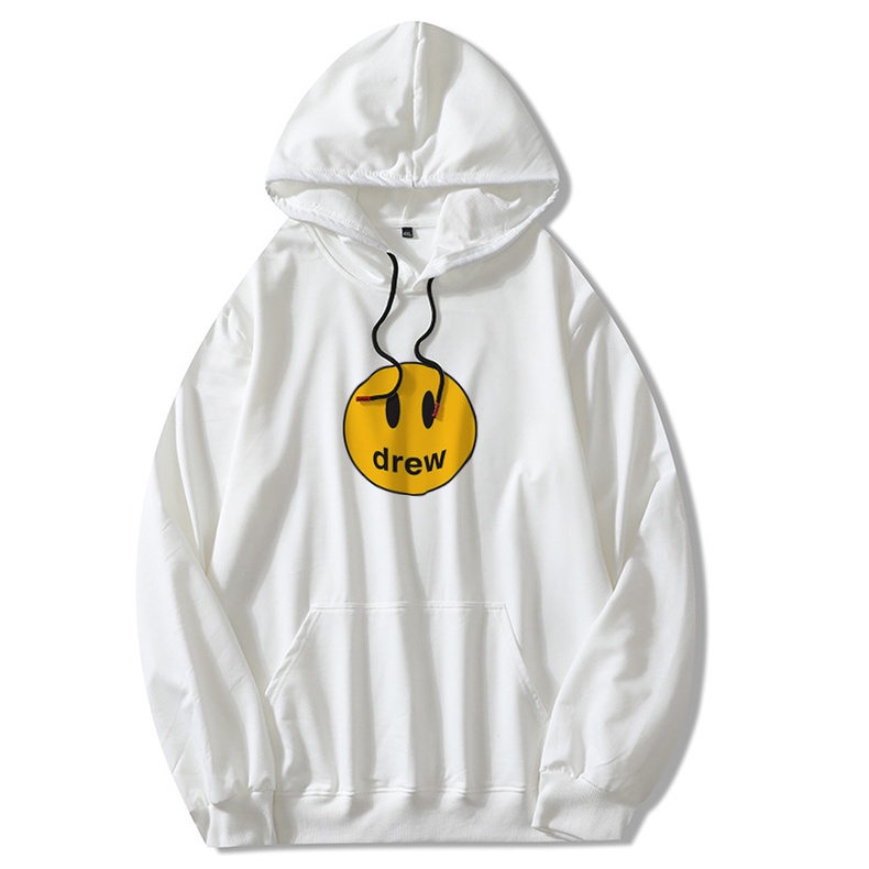 Áo nỉ Drew mặt cười hoodie sweater 2 màu đen trắng (N86)