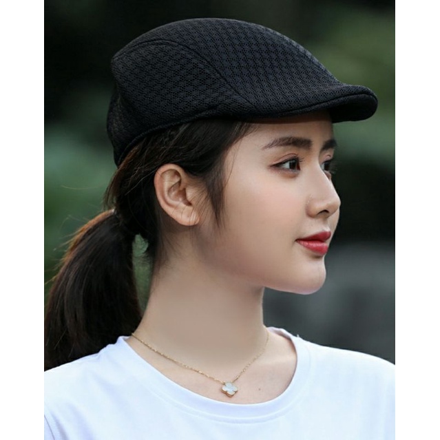 Nón beret lưỡi trai mỏ vịt mũ bê rê thoáng mát nam nữ Lh 0917399527