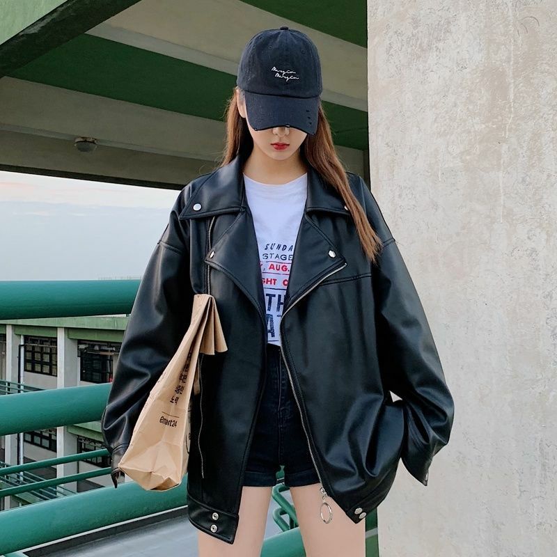 Áo Khoác Da Dáng Rộng Unisex Hot Hit