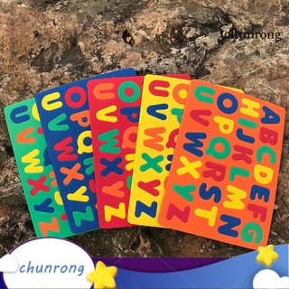 Bộ chữ cái/ số/ hình học bằng xốp eva có nam châm từ tính gắn tủ lạnh cho bé