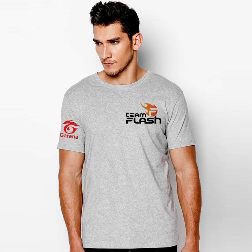 Áo thun / Áo phông garena in hình team flash chất cotton mềm mát