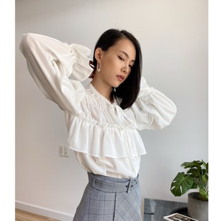 Áo trắng bèo ngực EDINI - A1199