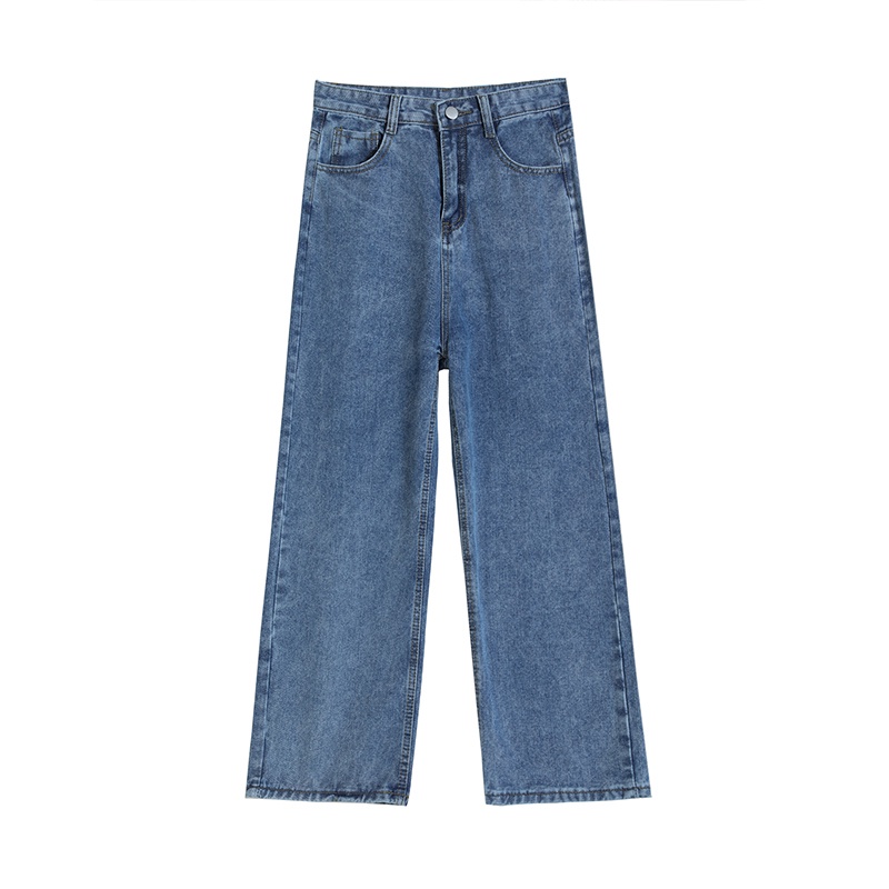 Quần jean SUXI lưng cao ống rộng thời trang mùa thu cho nữ