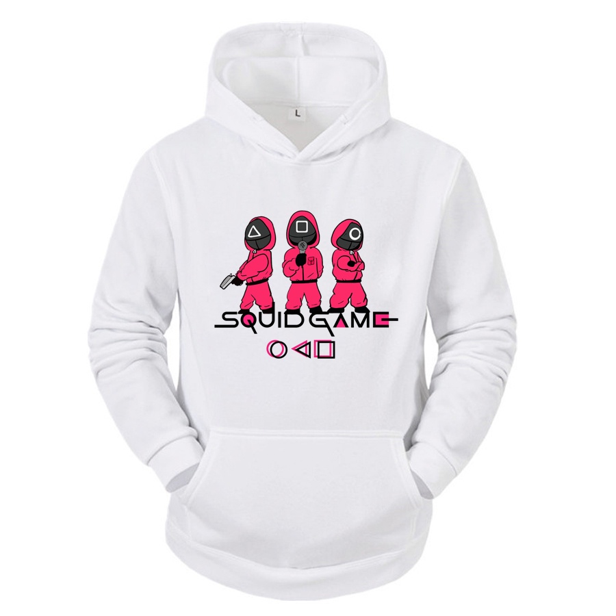 Áo hoodie Trắng Squid game nhiều mẫu, Vải Nỉ Ngoại Dầy Dặn, Anam Store