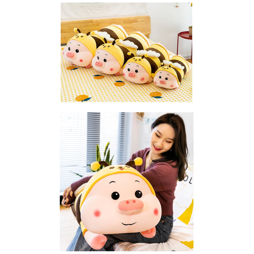 Gấu Bông Lợn Biến Hình Ong Dễ Thương Heo Ong Nhồi Bông Cute Size Lớn Yuta Home