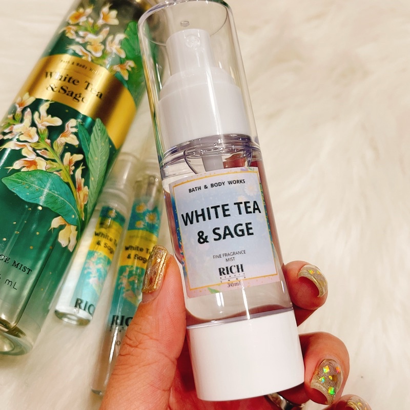 WHITE TEA &amp; SAGE - Xịt Thơm Toàn Thân Body Mist Bath &amp; Body Works