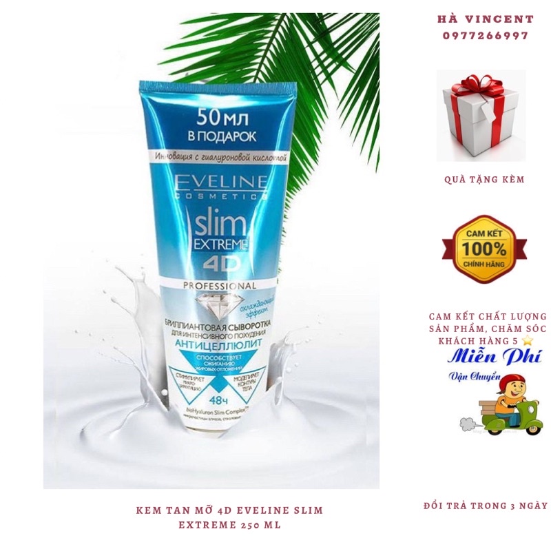 Kem tan mỡ Eveline Slim Extreme 4D Nga dung tích 250ml