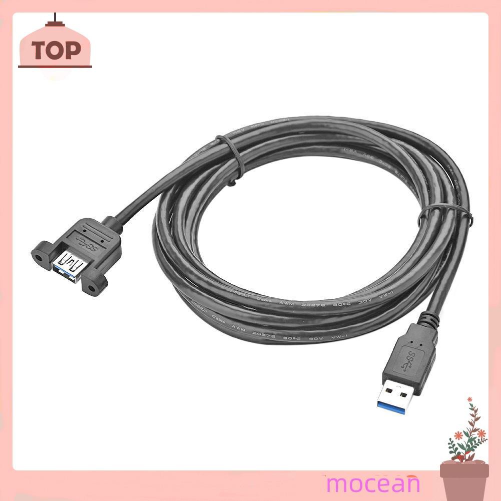 Mocean Dây Cáp Mở Rộng Usb 3.0 Male Sang Female Dual Shielded W / Screw Panel Mount