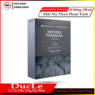 Mặt Nạ Dưỡng Trắng Chống Nhăn Chiết Xuất Than Hoạt Tính Mersenne Beaute
