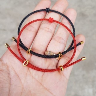 Vòng Tay Dây Cước Nhỏ 2mm Khóa Vàng Không Đen Rỉ xịn