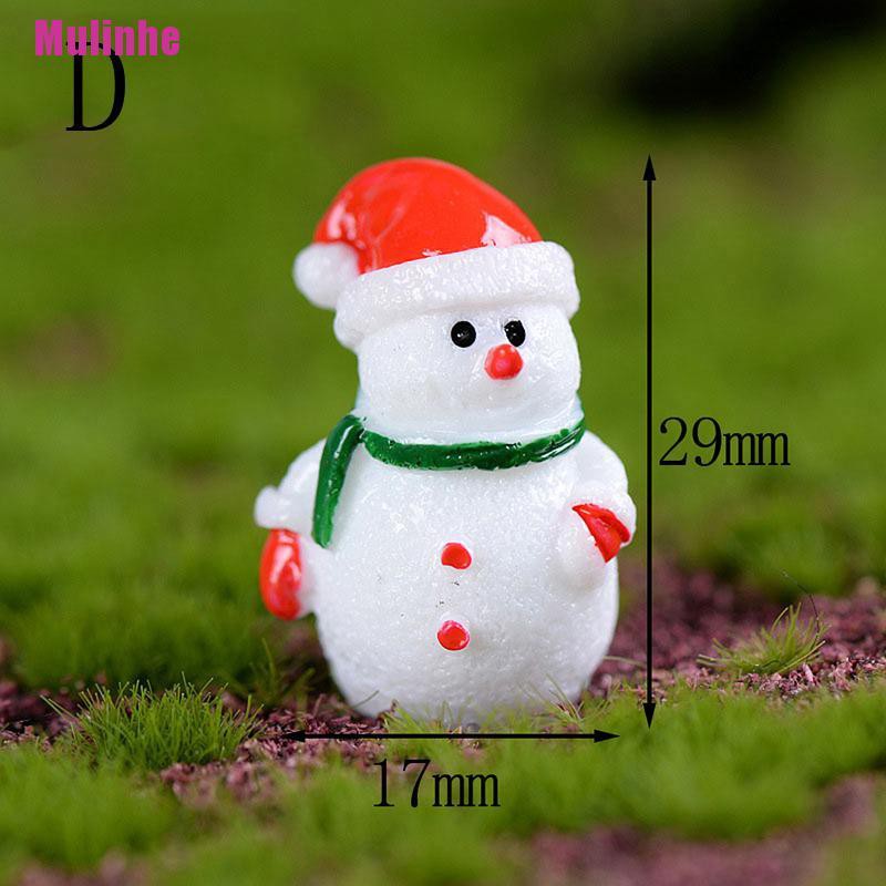 Mô hình ông già noel/ người tuyết mini dành cho trang trí tiểu cảnh sân vườn Giáng Sinh