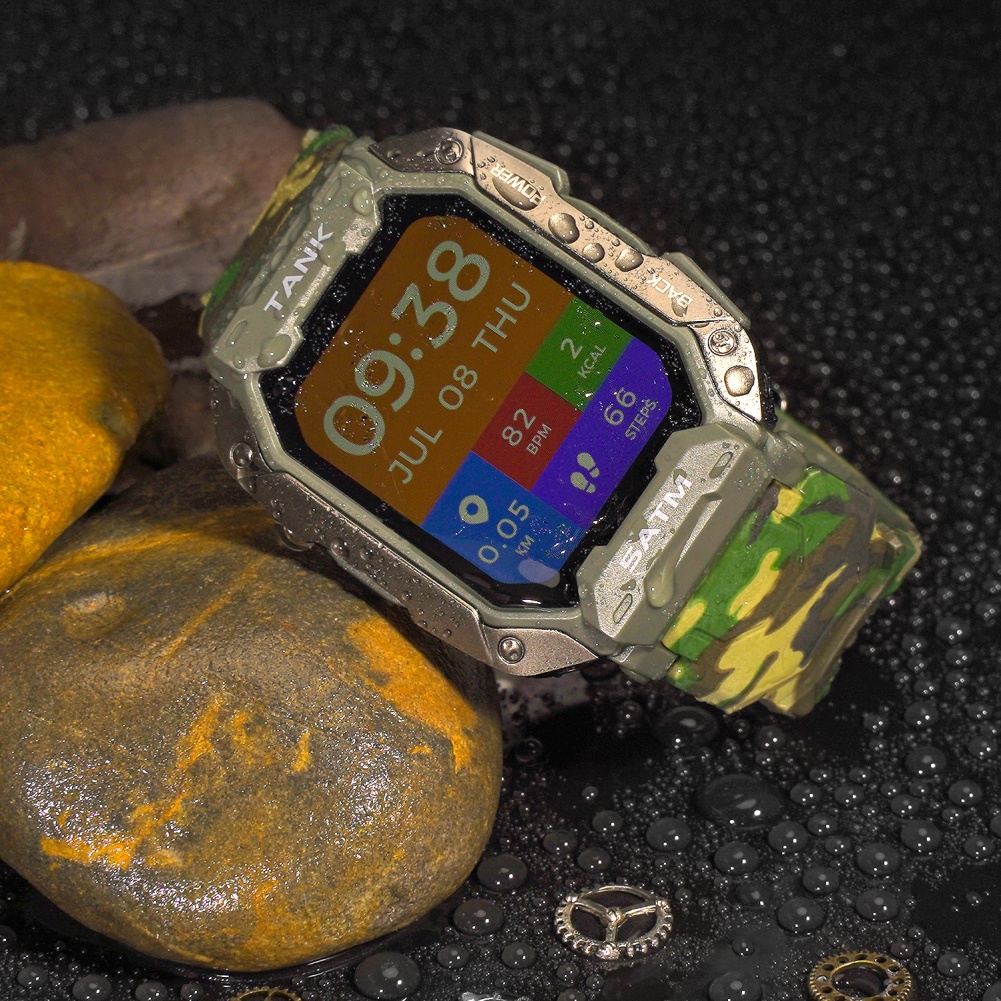 KOSPET TANK M1 Smartwatch Rugged Ngoài Trời Không Thấm Nước Đồng Hồ Thể Thao Cho Android IPhone