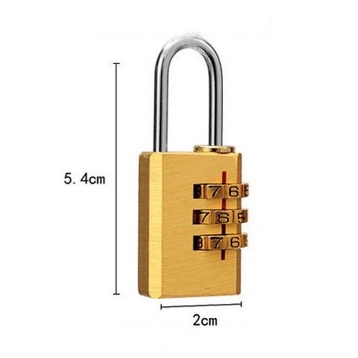 Ổ khóa số du lịch mini 3 chữ số, khóa vali, balo, túi xách siêu an toàn tiện lợi