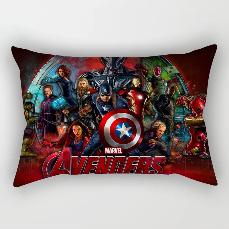 Vỏ Gối Chữ Nhật 30x50cm/50x75cm In Hình Siêu Anh Hùng Marvel Sáng Tạo Trang Trí Nhà Cửa